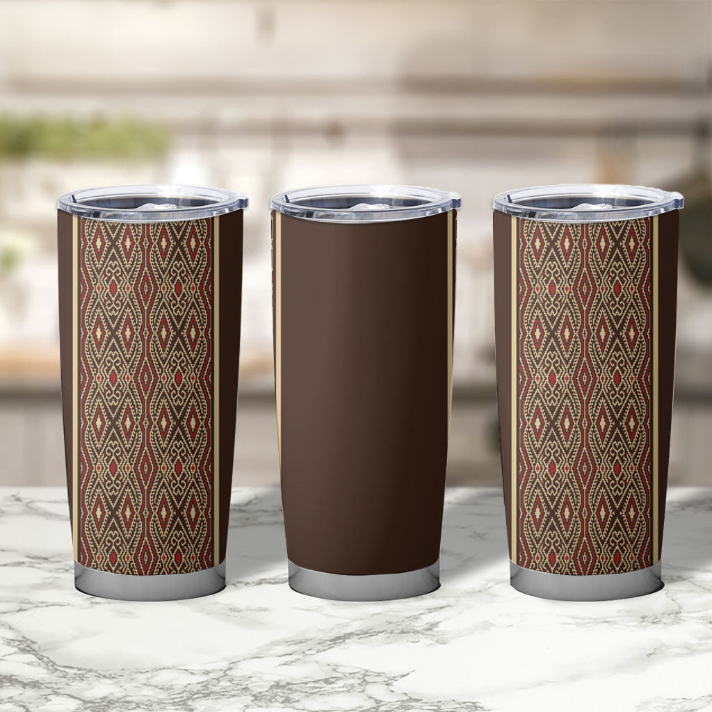 Mabuhay Philippines Festival Tumbler Cup Tnalak Modern Filipiniana Inspired LT14 - Polynesian Pride