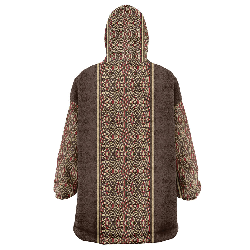 Mabuhay Philippines Festival Wearable Blanket Hoodie Tnalak Modern Filipiniana Inspired LT14 - Polynesian Pride