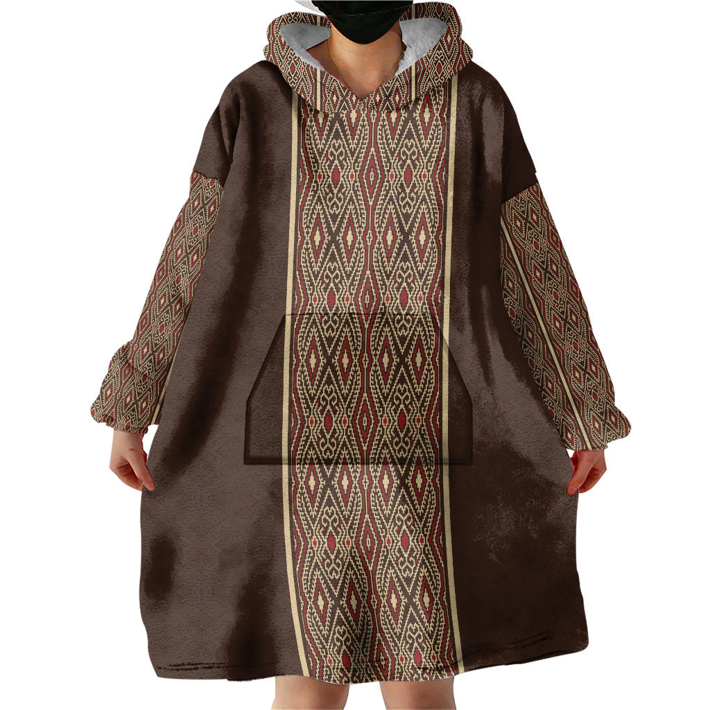 Mabuhay Philippines Festival Wearable Blanket Hoodie Tnalak Modern Filipiniana Inspired LT14 - Polynesian Pride
