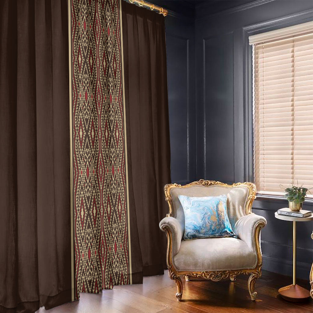 Mabuhay Philippines Festival Window Curtain Tnalak Modern Filipiniana Inspired LT14 - Polynesian Pride