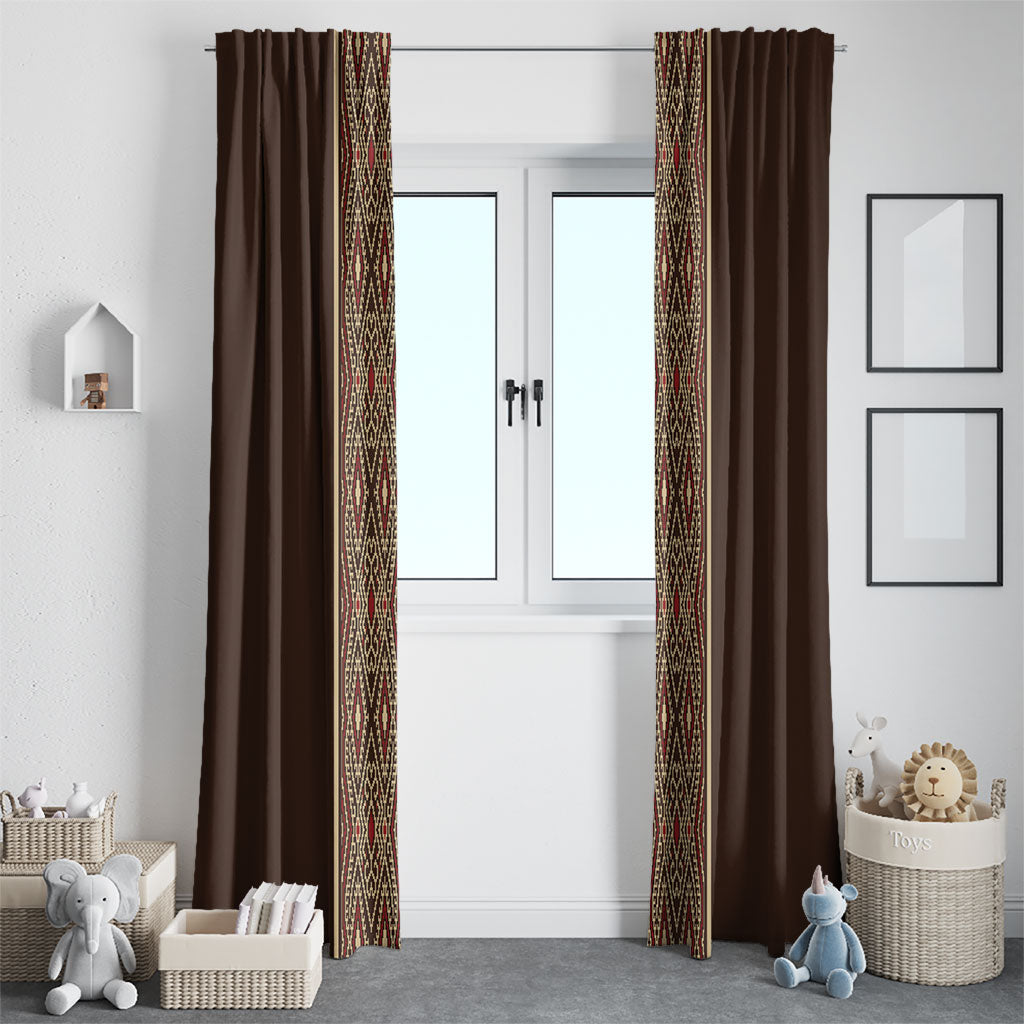 Mabuhay Philippines Festival Window Curtain Tnalak Modern Filipiniana Inspired LT14 - Polynesian Pride