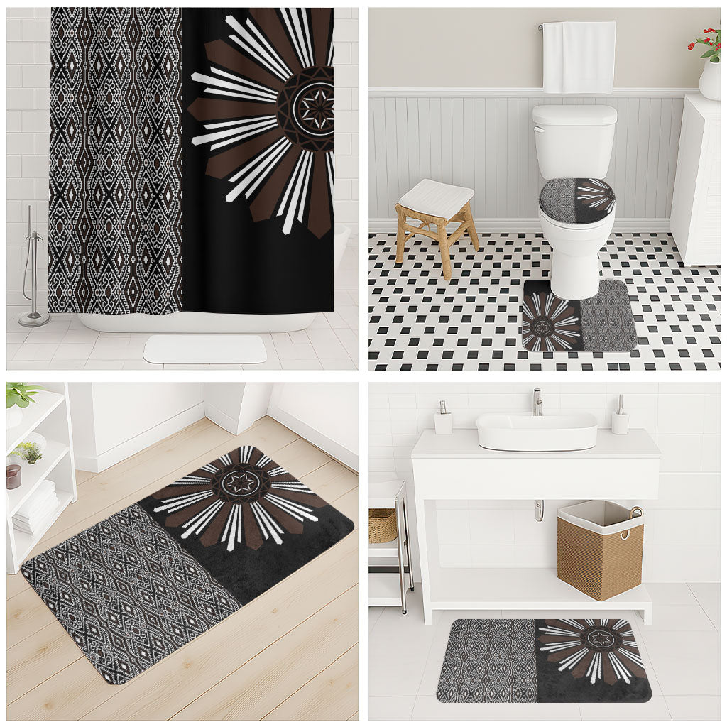 Mabuhay Philippines Festival Bathroom Set Araw Tnalak Modern Filipiniana Inspired LT14 - Polynesian Pride