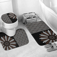 Mabuhay Philippines Festival Bathroom Set Araw Tnalak Modern Filipiniana Inspired LT14 Mat Set Only (3 pcs) One Size Black - Polynesian Pride