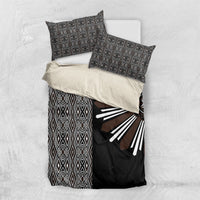 Mabuhay Philippines Festival Bedding Set Araw Tnalak Modern Filipiniana Inspired LT14 US Twin 172cm x 218cm Black - Polynesian Pride