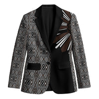 Mabuhay Philippines Festival Blazer Araw Tnalak Modern Filipiniana Inspired LT14 Unisex Black - Polynesian Pride