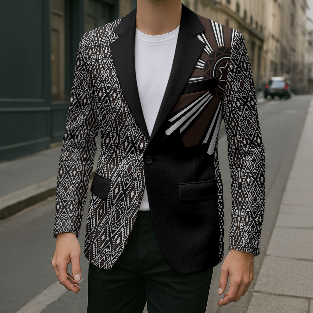 Mabuhay Philippines Festival Blazer Araw Tnalak Modern Filipiniana Inspired LT14 - Polynesian Pride