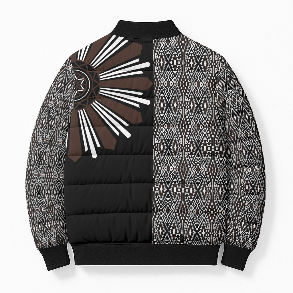 Mabuhay Philippines Festival Bomber Puffer Jacket Araw Tnalak Modern Filipiniana Inspired LT14 - Polynesian Pride