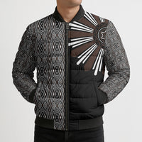 Mabuhay Philippines Festival Bomber Puffer Jacket Araw Tnalak Modern Filipiniana Inspired LT14 - Polynesian Pride