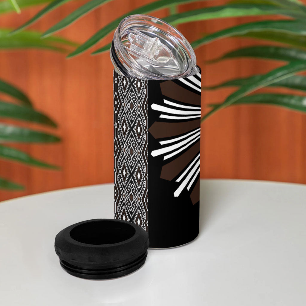 Mabuhay Philippines Festival 4 in 1 Can Cooler Tumbler Araw Tnalak Modern Filipiniana Inspired LT14 - Polynesian Pride