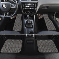 Mabuhay Philippines Festival Car Mats Araw Tnalak Modern Filipiniana Inspired LT14 Set 4pcs Black - Polynesian Pride
