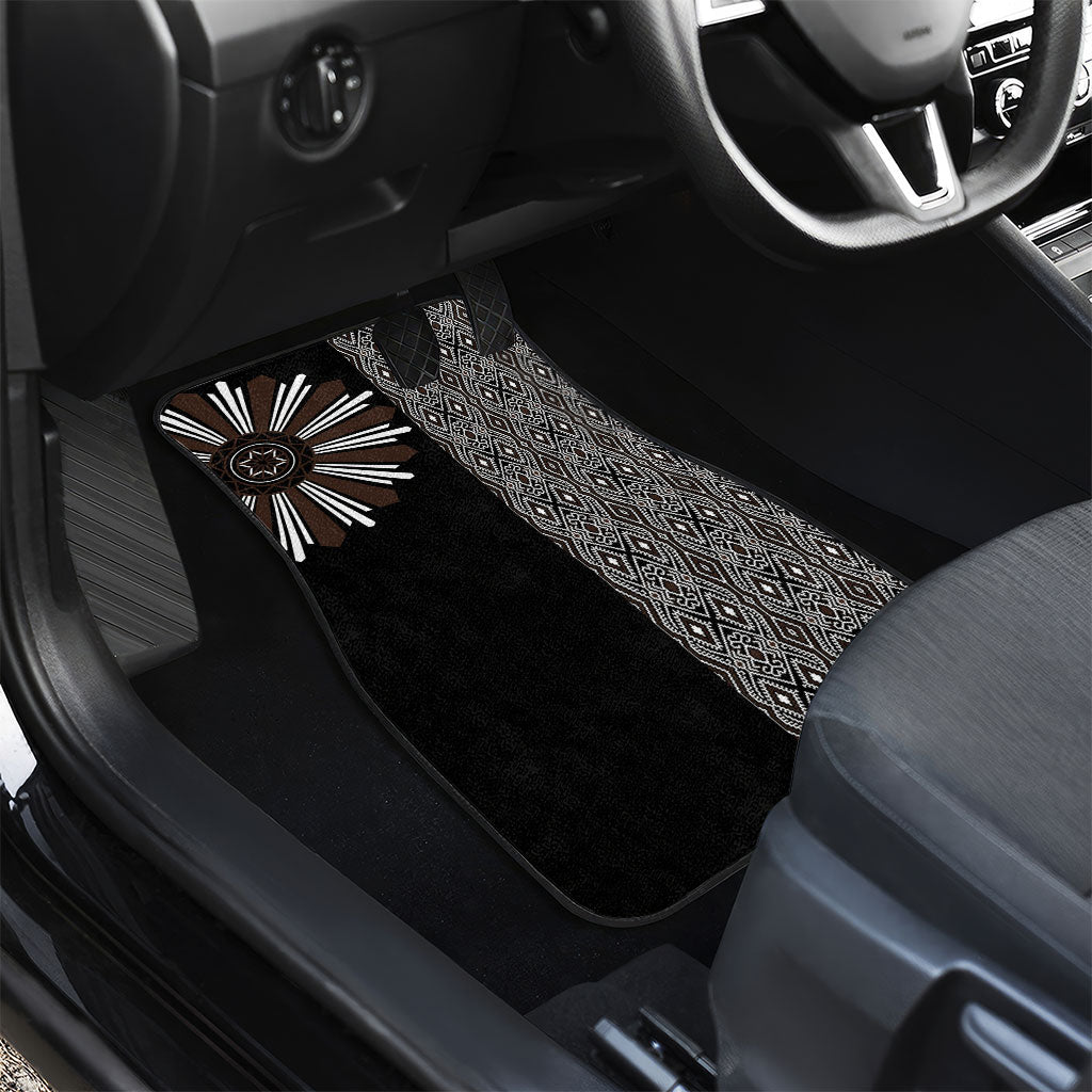 Mabuhay Philippines Festival Car Mats Araw Tnalak Modern Filipiniana Inspired LT14 - Polynesian Pride