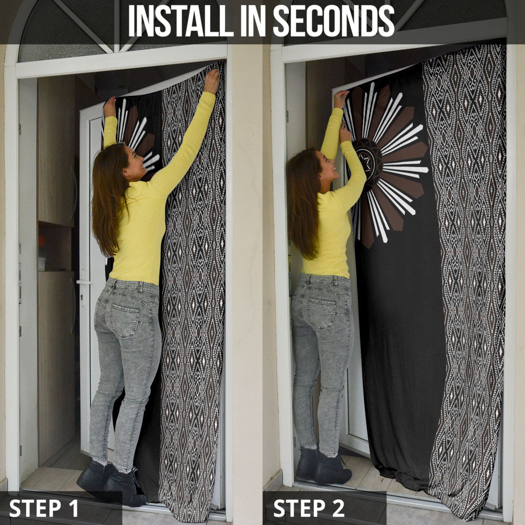 Mabuhay Philippines Festival Door Cover Araw Tnalak Modern Filipiniana Inspired LT14 - Polynesian Pride