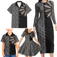 Mabuhay Philippines Festival Family Matching Long Sleeve Bodycon Dress and Hawaiian Shirt Araw Tnalak Modern Filipiniana Inspired LT14 - Polynesian Pride