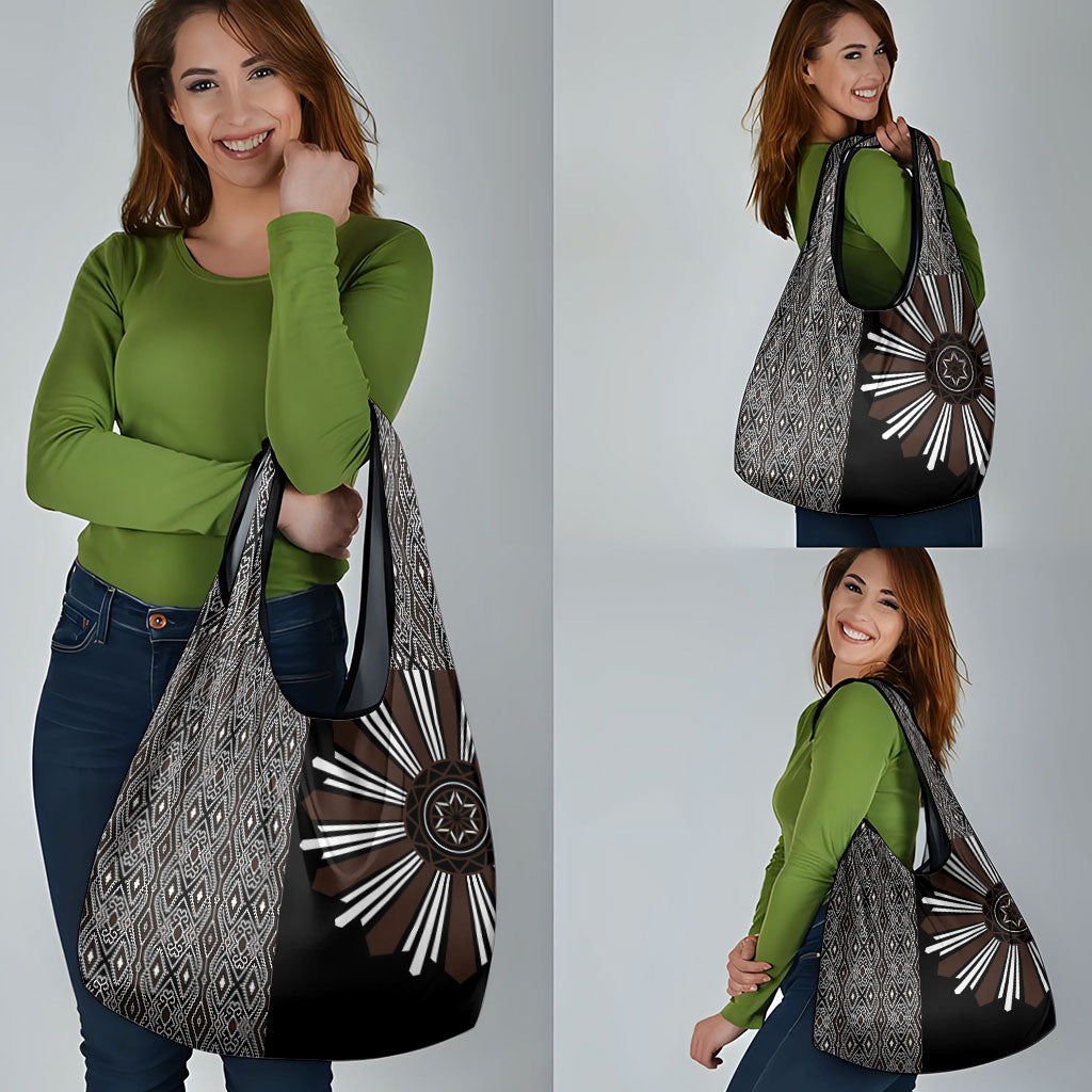 Mabuhay Philippines Festival Grocery Bag Araw Tnalak Modern Filipiniana Inspired LT14 - Polynesian Pride