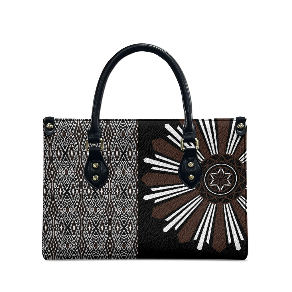 Mabuhay Philippines Festival Leather Bag Araw Tnalak Modern Filipiniana Inspired LT14 - Polynesian Pride