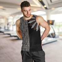 Mabuhay Philippines Festival Men Tank Top Araw Tnalak Modern Filipiniana Inspired LT14 Black - Polynesian Pride