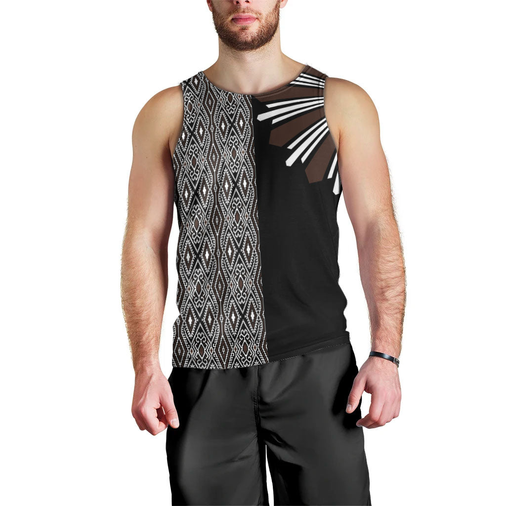 Mabuhay Philippines Festival Men Tank Top Araw Tnalak Modern Filipiniana Inspired LT14 - Polynesian Pride