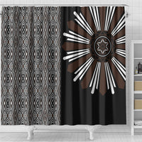 Mabuhay Philippines Festival Shower Curtain Araw Tnalak Modern Filipiniana Inspired LT14 - Polynesian Pride