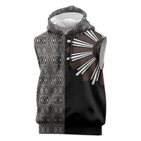 Mabuhay Philippines Festival Sleeveless Hoodie Araw Tnalak Modern Filipiniana Inspired LT14 Black - Polynesian Pride