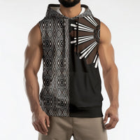 Mabuhay Philippines Festival Sleeveless Hoodie Araw Tnalak Modern Filipiniana Inspired LT14 - Polynesian Pride