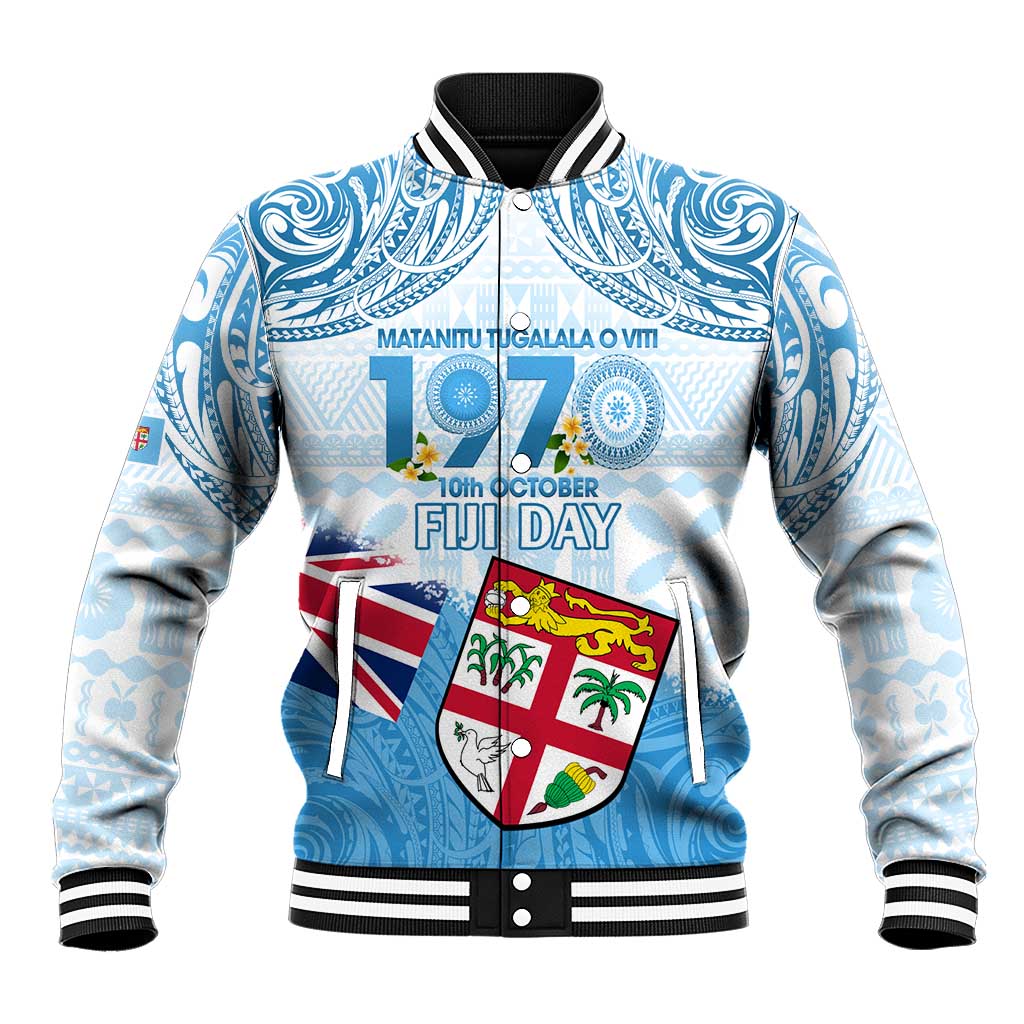 Fiji Day 1970 Baseball Jacket Proud To Be A Fijian Tapa Pattern