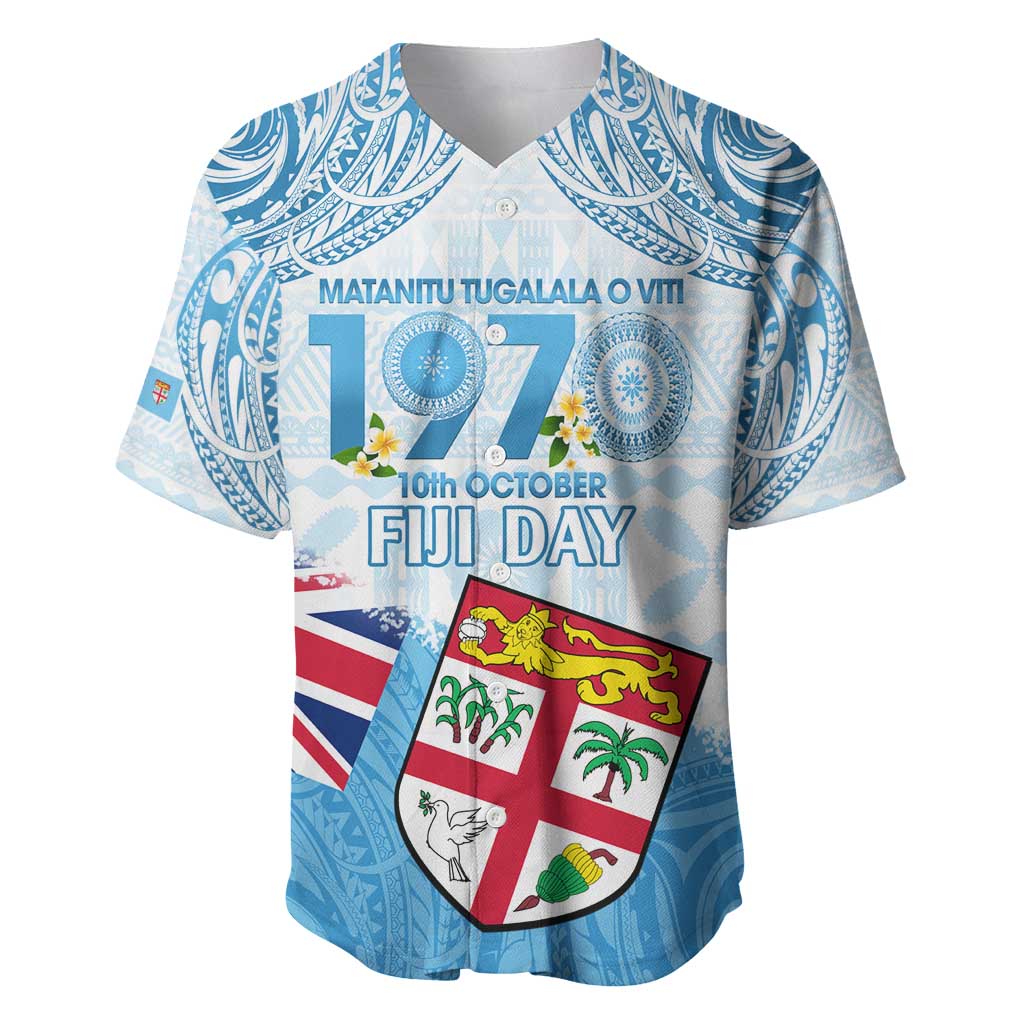 Fiji Day 1970 Baseball Jersey Proud To Be A Fijian Tapa Pattern