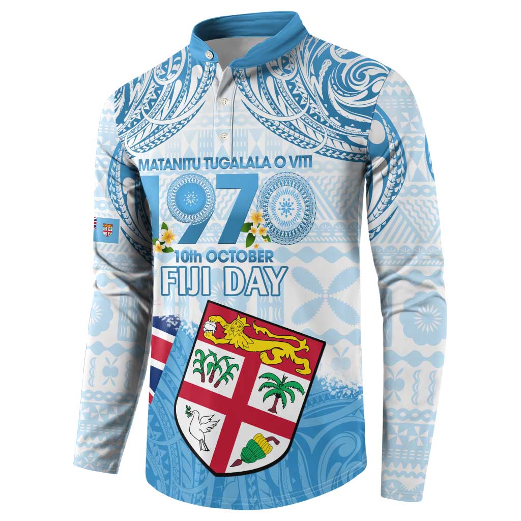 Fiji Day 1970 Button Sweatshirt Proud To Be A Fijian Tapa Pattern LT14 - Polynesian Pride