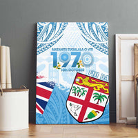 Fiji Day 1970 Canvas Wall Art Proud To Be A Fijian Tapa Pattern LT14 - Polynesian Pride