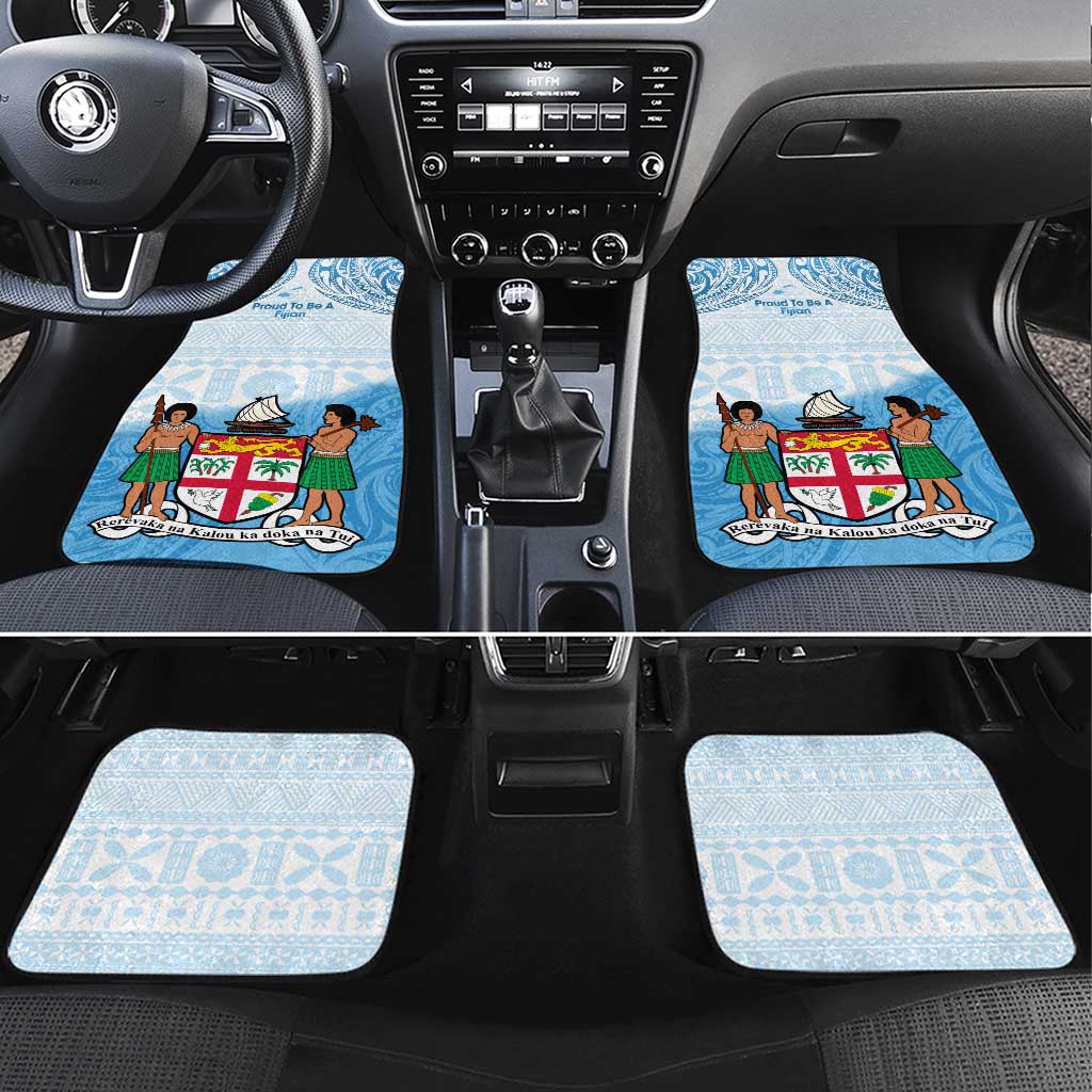 Fiji Day 1970 Car Mats Proud To Be A Fijian Tapa Pattern