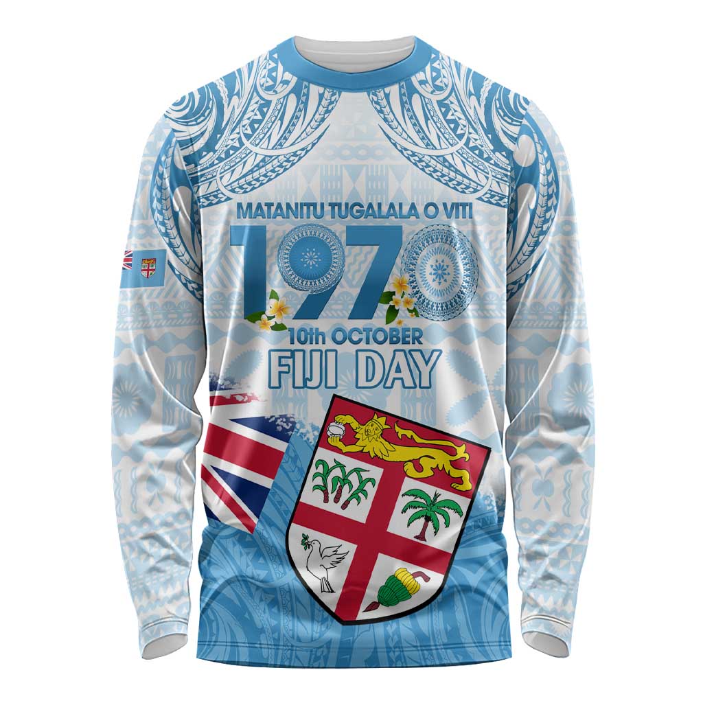 Fiji Day 1970 Long Sleeve Shirt Proud To Be A Fijian Tapa Pattern