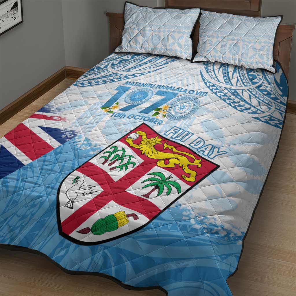 Fiji Day 1970 Quilt Bed Set Proud To Be A Fijian Tapa Pattern LT14 - Polynesian Pride
