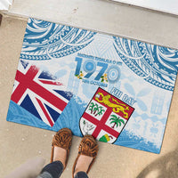 Fiji Day 1970 Rubber Doormat Proud To Be A Fijian Tapa Pattern LT14 - Polynesian Pride