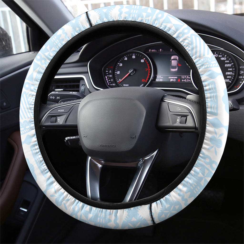 Fiji Day 1970 Steering Wheel Cover Proud To Be A Fijian Tapa Pattern LT14 - Polynesian Pride