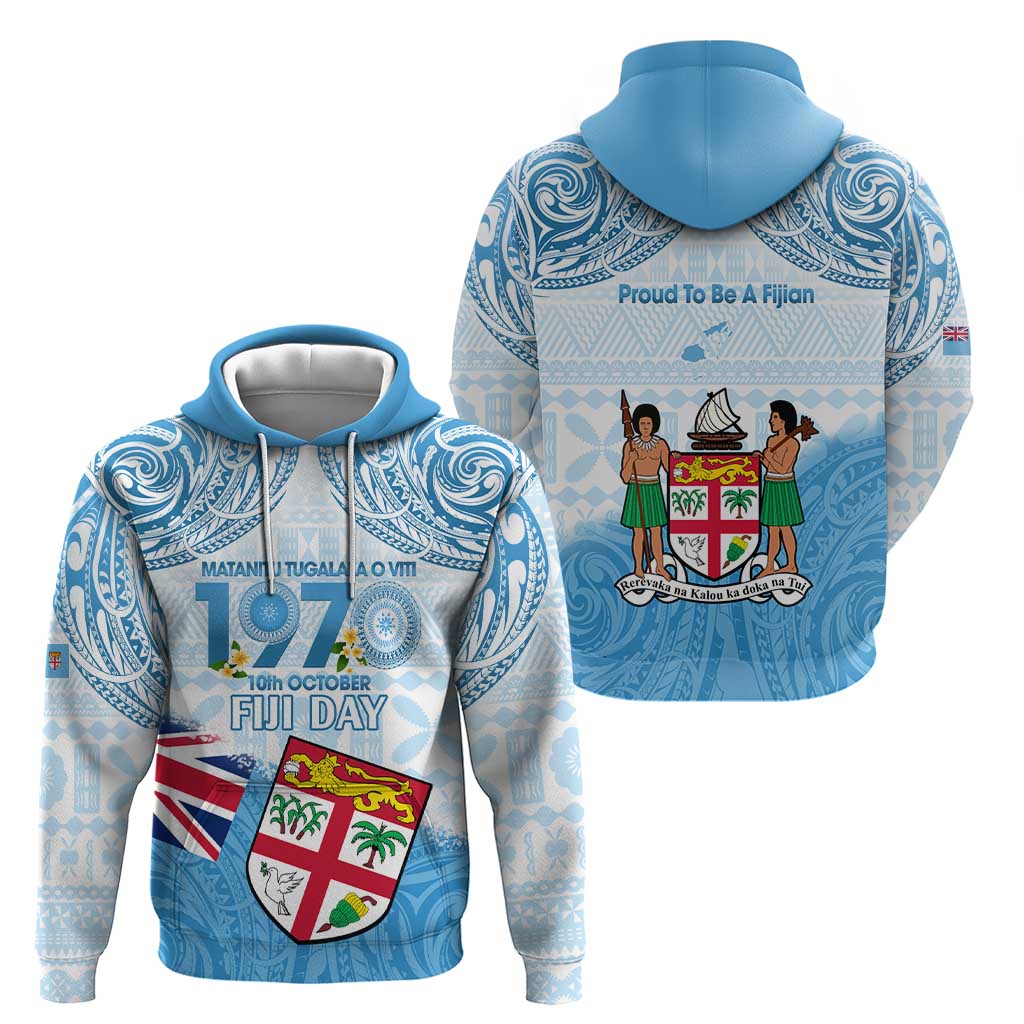 Fiji Day 1970 Zip Hoodie Proud To Be A Fijian Tapa Pattern