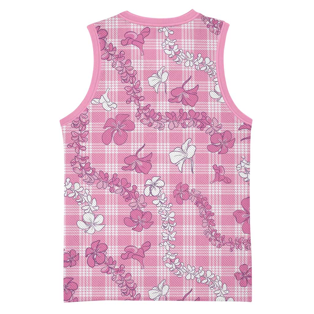 Alaka Aloha Hawaii Basketball Jersey Plumeria Lei With Palaka Motif - Polynesian Pride