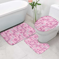 Alaka Aloha Hawaii Bathroom Set Plumeria Lei With Palaka Motif - Polynesian Pride