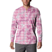 Alaka Aloha Hawaii Button Sweatshirt Plumeria Lei With Palaka Motif - Polynesian Pride