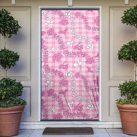 Alaka Aloha Hawaii Door Cover Plumeria Lei With Palaka Motif - Polynesian Pride