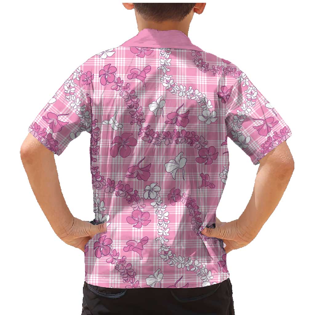 Alaka Aloha Hawaii Family Matching Mermaid Dress and Hawaiian Shirt Plumeria Lei With Palaka Motif - Polynesian Pride