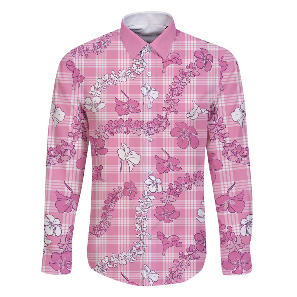 Alaka Aloha Hawaii Family Matching Mermaid Dress and Hawaiian Shirt Plumeria Lei With Palaka Motif - Polynesian Pride