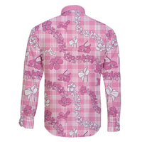 Alaka Aloha Hawaii Family Matching Off Shoulder Maxi Dress and Hawaiian Shirt Plumeria Lei With Palaka Motif - Polynesian Pride