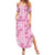 Alaka Aloha Hawaii Family Matching Summer Maxi Dress and Hawaiian Shirt Plumeria Lei With Palaka Motif - Polynesian Pride