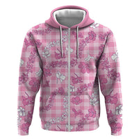 Alaka Aloha Hawaii Hoodie Plumeria Lei With Palaka Motif - Polynesian Pride