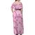 Alaka Aloha Hawaii Off Shoulder Maxi Dress Plumeria Lei With Palaka Motif - Polynesian Pride