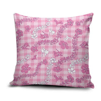 Alaka Aloha Hawaii Pillow Cover Plumeria Lei With Palaka Motif - Polynesian Pride