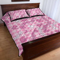 Alaka Aloha Hawaii Quilt Bed Set Plumeria Lei With Palaka Motif - Polynesian Pride