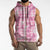 Alaka Aloha Hawaii Sleeveless Zip Hoodie Plumeria Lei With Palaka Motif - Polynesian Pride