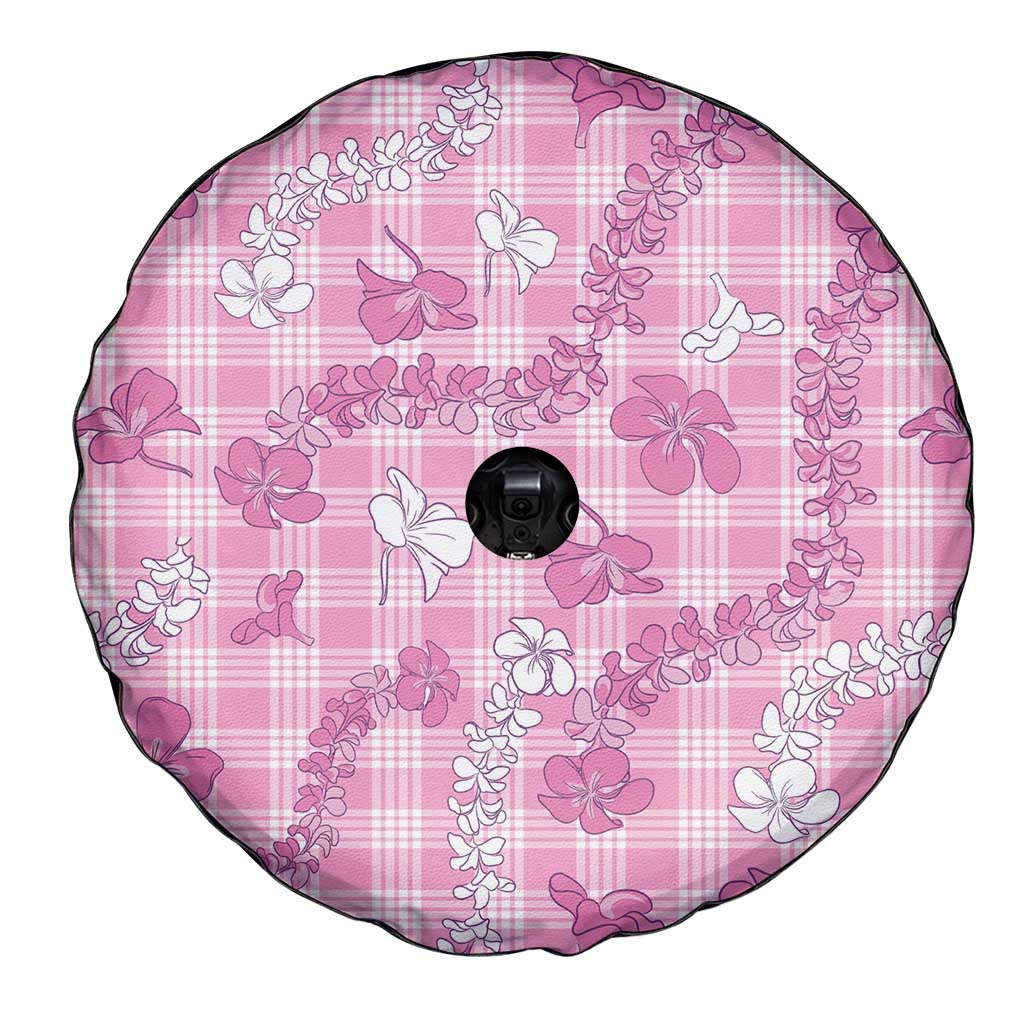 Alaka Aloha Hawaii Spare Tire Cover Plumeria Lei With Palaka Motif - Polynesian Pride