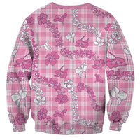 Alaka Aloha Hawaii Sweatshirt Plumeria Lei With Palaka Motif - Polynesian Pride