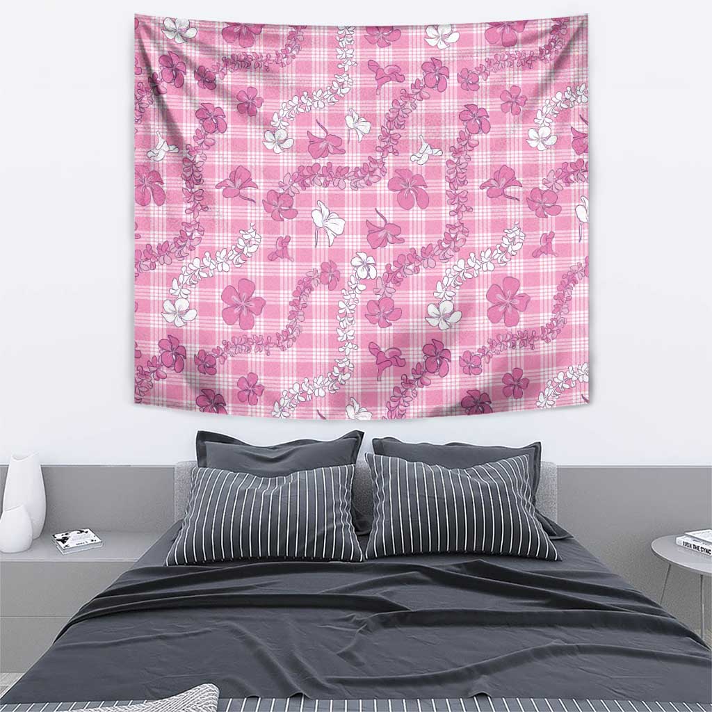 Alaka Aloha Hawaii Tapestry Plumeria Lei With Palaka Motif - Polynesian Pride